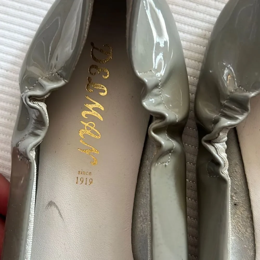 Vintage Delman size 7 green grey flats